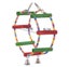 Hamster Colorful Bird Parrot Ladder Wooden Toy Climbing Toy With Bell Carousel 4