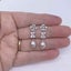 Silver Pearl Drop Earrings "Charlotte" (Grape) Carousel 4