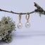 18K Gold Drop Hoop Pearl Earrings "Darla" (White) Carousel 5