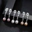 925 Sterling Silver Crystal Pearl Earrings "Alice" (White) Carousel 4