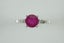 Gorgeous Red Ruby & diamond ring in 9ct white gold Carousel 1