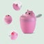 Kids Baby Shampoo Cup Cartoon Hippo Shape Baby Bath Shower Caps Cup Spoons Bat Carousel 3