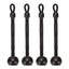 4Pcs Blinds Bungee Tie Downs 3.1 Inch for Roller Blinds Shades Black Carousel 1