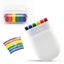 Rainbow Pride Flag Face Paint - Gay Pride Rainbow Stripe Fan Brush Stick, Face A Carousel 1