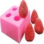 Strawberry Mold 4 Cavities Silicone Mold Four 3d Strawberries Non-stick Easy T Carousel 1