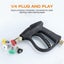 high Pressure Washer Gun With 5 Water Nozzle Tip, 4350psi Power Short Spray Gun Carousel 3