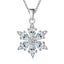 Snow Queen Deluxe Necklace- Snowflake Pendant With Cubic Zirconia, Silver, Cr... Carousel 8