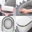 Warm Toilet Seat Cover Pads 4pcs Soft Bathroom Thick Warm Padded With Handle Toi Carousel 5