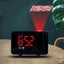 Digital Curve LED Projector Alarm Clock with White Light for Bedroom Carousel 6