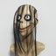 New Halloween Decor Horror With Long Hair Mask Funny Mask V-shaped Mouth Mask Carousel 3
