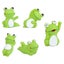 5pcs Baby Bath Toys frogs Tub Bathing Floating Squeaky Baby Wash Shower Toy Carousel 1