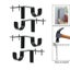 2pcs Curtain Rod Bracket No Drill Curtain Rod Holder Window Frame Super Carrying Carousel 1