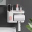Hair Dryer Stand Storage Rack Free Punching Bathroom Wall-mounted Multi-function Carousel 3