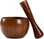 Olive Wood Mortar And Pestle, Mortar And Pestle Set, Retro Wooden Pestle And Mor Carousel 1