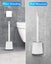 Toilet Brush, Plastic Toilet Brush Set With Wall Mount And Floor Stand, Double S Carousel 5
