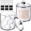 4 Pack Plastic Acrylic Bathroom Vanity Countertop Canister Jars With Storage Lid Carousel 5