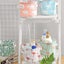 Set of 4 Mini Round Storage Baskets - Foldable Linen Fabric Desk Tidy Storage wi Carousel 3