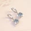 Sale: 2ct Moissanite Earrings Halo Setting S925 Silver Platinum Plated Carousel 3