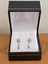 Retro 9ct white gold genuine Diamond dangle earrings Carousel 3