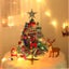 Mini Artificial Christmas Tree with Wire Rope Lights - Indoor Tabletop Decoratio Carousel 3