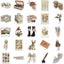 Vintage Stickers, Aesthetic Cottagecore Decor, 50 Pieces Waterproof Vinyl Sticke Carousel 4