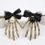 2pcs Creative Skull Hand Skeleton Keyring Key Chains Halloween Keyring Bowknot P Carousel 2