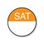 Saturday Day Label Orange on White-24mm-1000-Roll Carousel 1