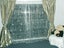 LARGE Cream Embroidered organza voile/net curtain, 3m wide Carousel 1
