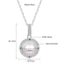 Silver Pearl Crystal Necklace "Dariya" Carousel 3