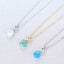 Silver Opal Necklace "Evara" (Blue) Carousel 7