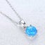Silver Opal Necklace "Evara" (Blue) Carousel 4