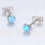 Silver Opal Stud Earrings "Nela" (Blue) Carousel 5