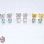 Silver Opal Stud Earrings "Nela" (White) Carousel 4