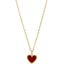 Brand New Red Agate Heart Shaped Pendant Solid 18K Yellow Gold Carousel 1