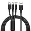Universal 3-in-1 Charging Cable Cord - USB to USB-C, Lightning & Micro-USB Carousel 1
