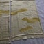 Vintage Japanese Yellow Woven Cloud Silk Fabric Pieces X2 Kimono Panels Carousel 4