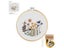 DIY Embroidery Kit Hoop Flower Plant Pattern Cross Stitch Punch Needle Set Carousel 1
