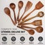 9PCS Wooden Utensils Set Kitchen Cooking Spoons Carousel 4