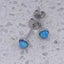 Silver Opal Stud Earrings "Nela" (Blue) Carousel 3