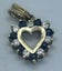 9CT YELLOW GOLD CLEAR & BLUE STONE PENDANT 1.1GMS #B21122923-1 Carousel 1