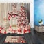 Christmas Tree Interior Xmas Fireplace Pink Decorated Indoors Shower Curtain Bat Carousel 5