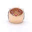 Solid 18k Rose Gold Diamond Ruby and Pink Sapphire Wide Band Ring Carousel 3