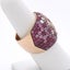 Solid 18k Rose Gold Diamond Ruby and Pink Sapphire Wide Band Ring Carousel 6