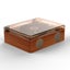 Portable CD Player Transparent Dust Cover Support CD Headphones Brown Carousel 1