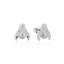 Disney Couture Kingdom - Winnie the Pooh - Eeyore Stud Earrings White Gold Carousel 1