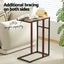 Artiss Coffee Table Side Table Walnut Anika Carousel 5