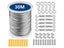 30M Stainless Steel Wire Rope Cable Kit Hooks Hanging Garden Railing Roll Carousel 1