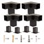 Roof Pergola Gazebo Shed Matte Black Steel Brackets and Coffee Screen DIY Kits Carousel 6