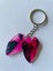 Double Pink Princess Philodendron Leaf Keychain Set Carousel 1