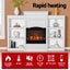 2000W Electric Fireplace Fire Heater White Carousel 4
